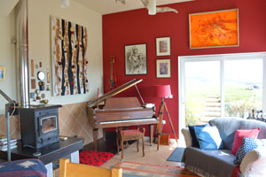 The guests sitting room of the Art House